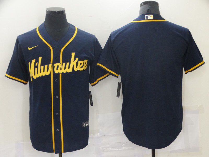 Men Milwaukee Brewers Blank Blue Game 2021 Nike MLB Jersey->pittsburgh pirates->MLB Jersey